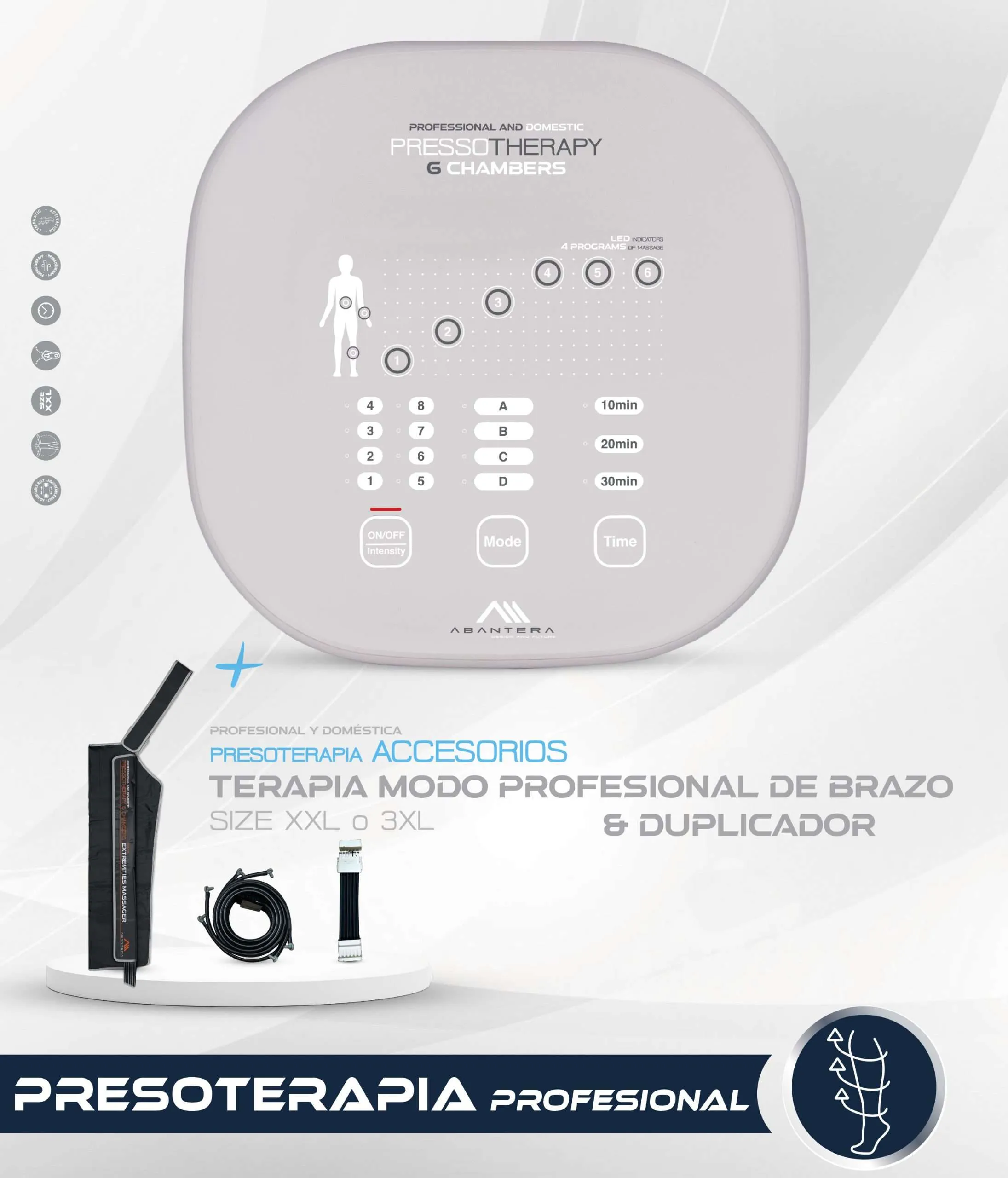 Presoterapia Profesional 6 Canales, Terapia de Piernas y Abdomen - Imagen 2