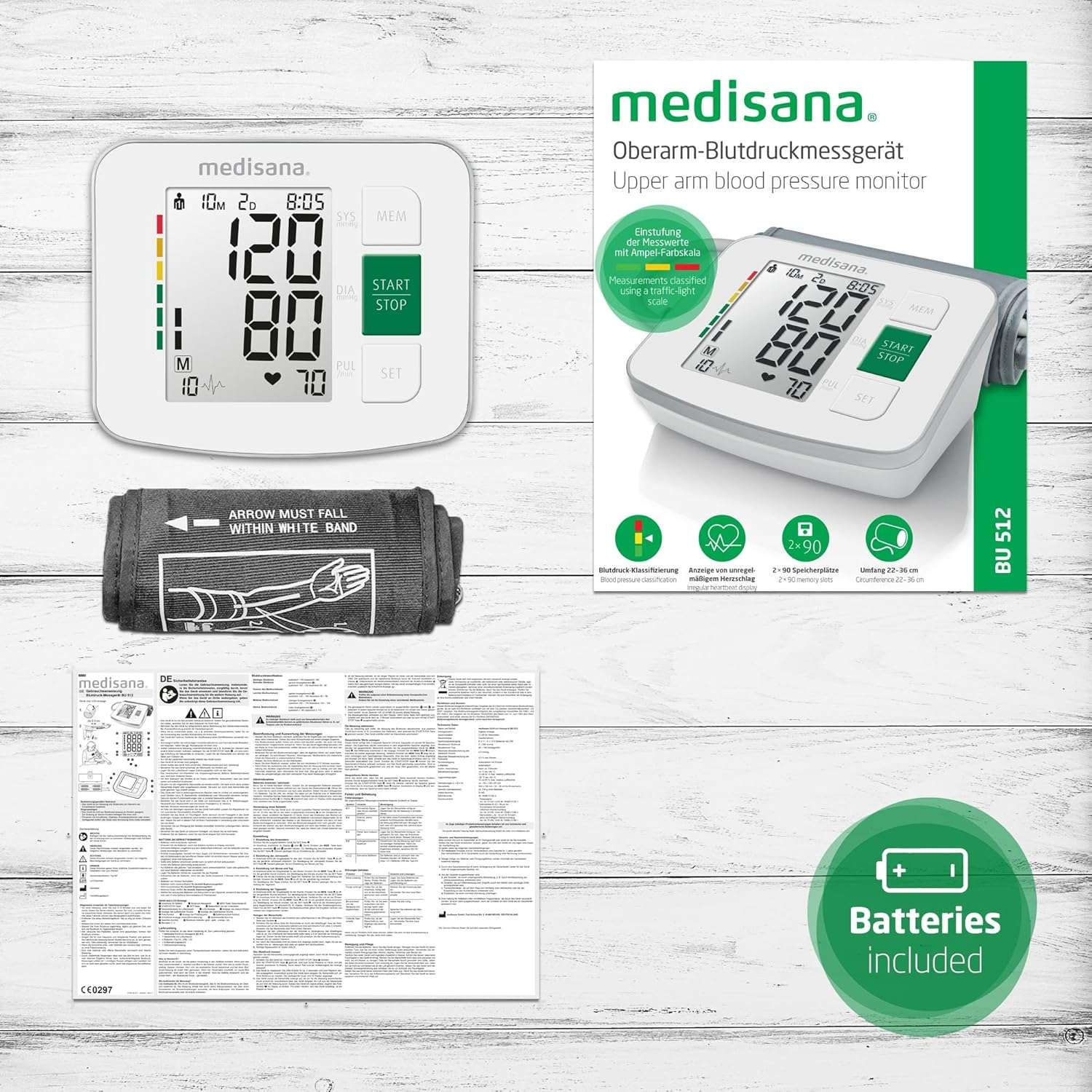 medisana BU 512 Monitor de presión arterial para el brazo